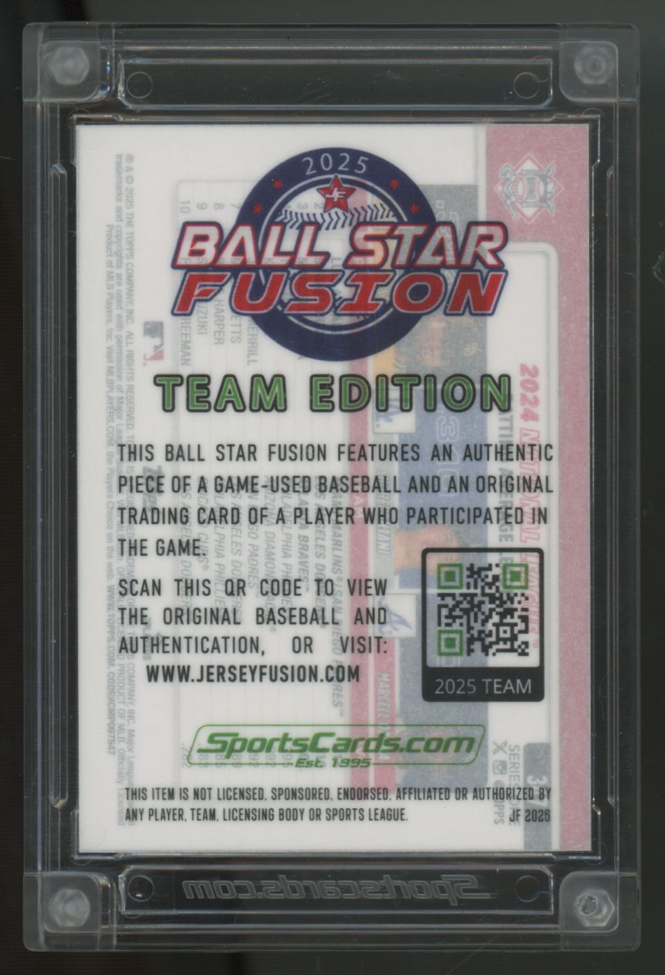 2025 Ball Star Fusion Shohei Ohtani, Arraez, Ozuna, Game Used Ball Relic /39