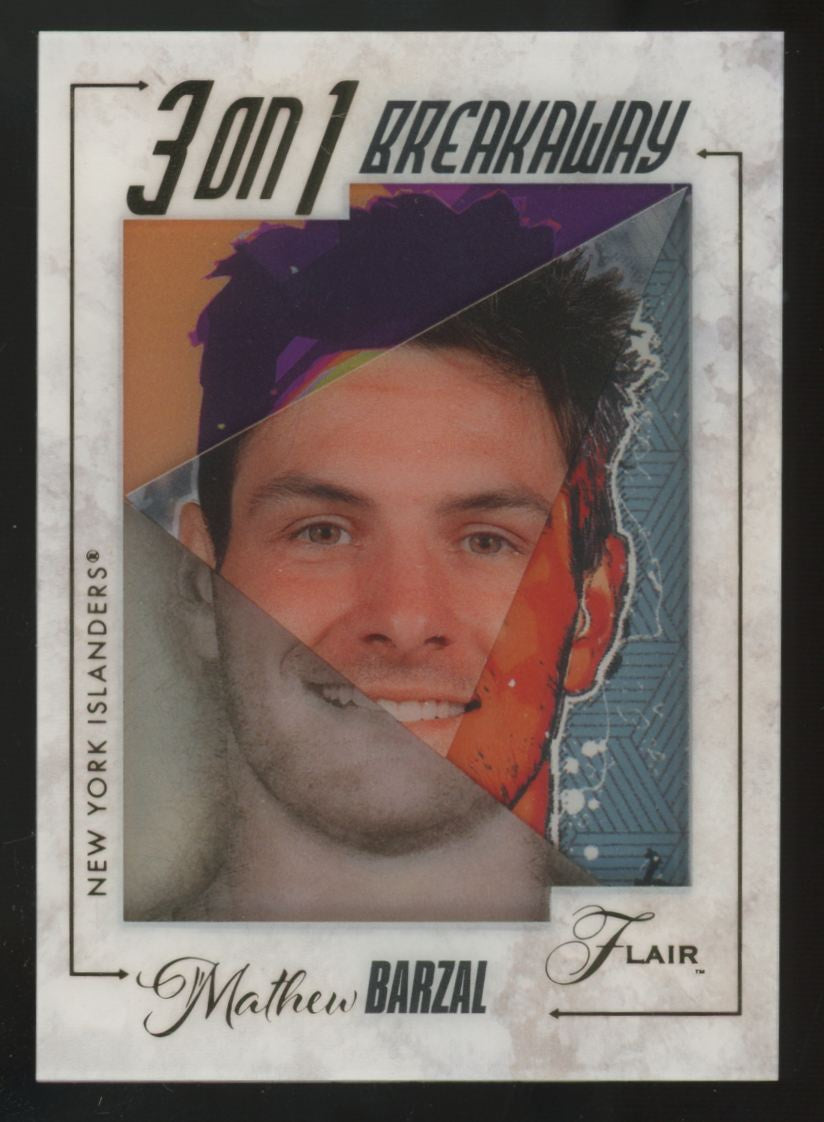 2025-26 Flair Mathew Barzal 3 On 1 Breakaway SSP #BW-12