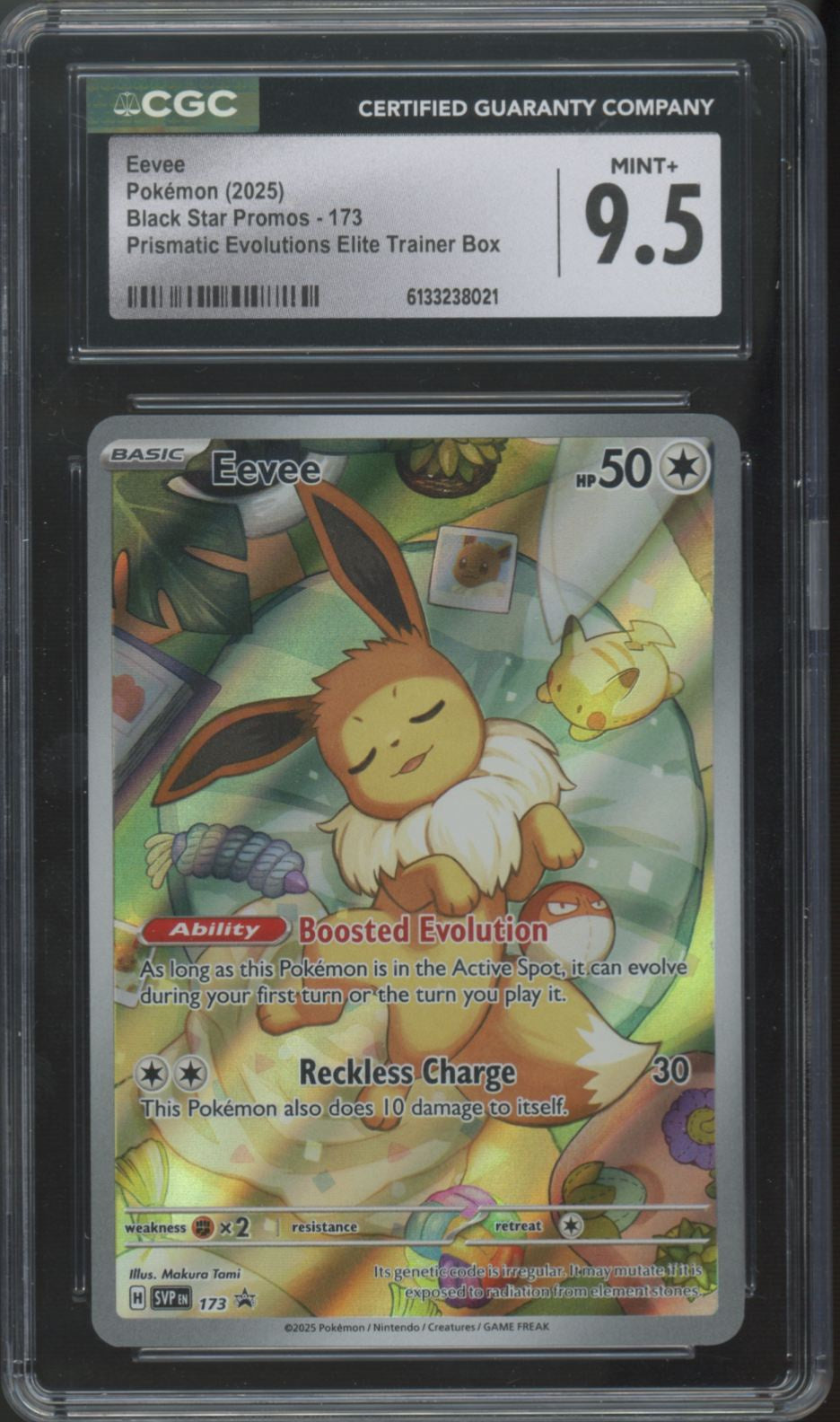2025 Pokemon Eevee Prismatic Evolutions ETB Promo #173 CGC 9.5