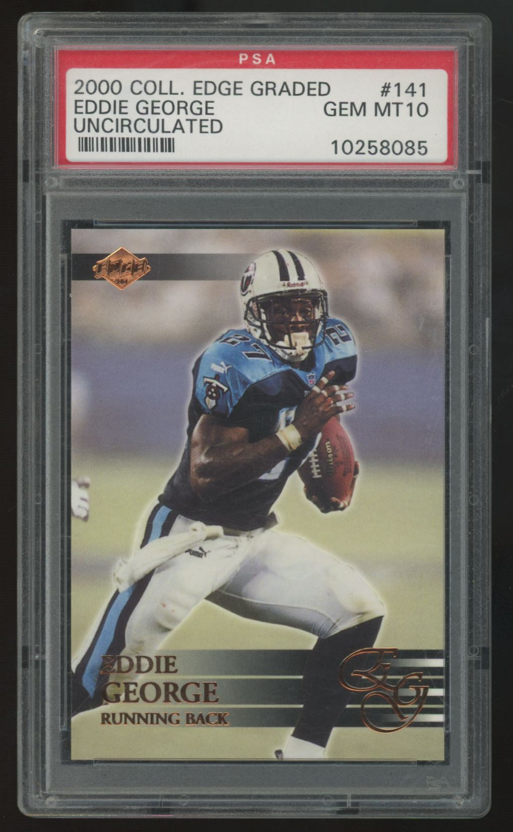 2000 Collectors Edge Graded Eddie George Uncirculated /5000 #141 PSA 10