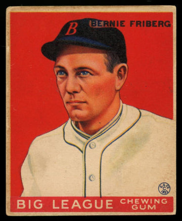 1933 Goudey Bernie Friberg #105 VG/EX