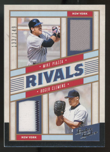 2019 Leather & Lumber Mike Piazza Roger Clemens Rivals Dual Patch /149 #RM-MR