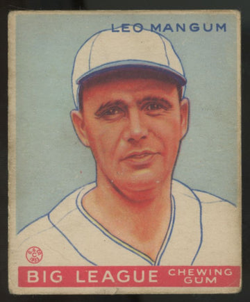 1933 Goudey Leo Mangum #162 Good "A"