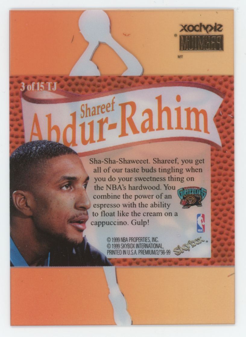 1998-99 Skybox Premium Shareef Abdur-Rahim That's Jam #3