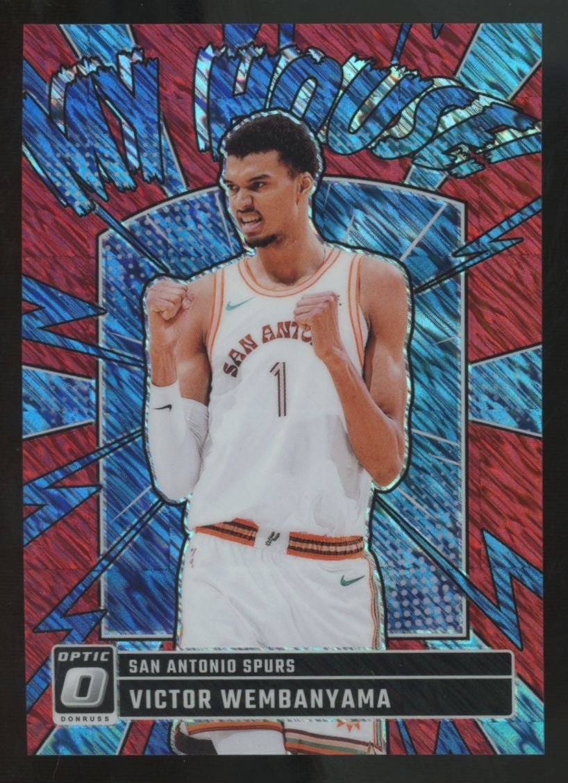 2024-25 Donruss Optic Victor Wembanyama Red Shimmer My House /75 #19