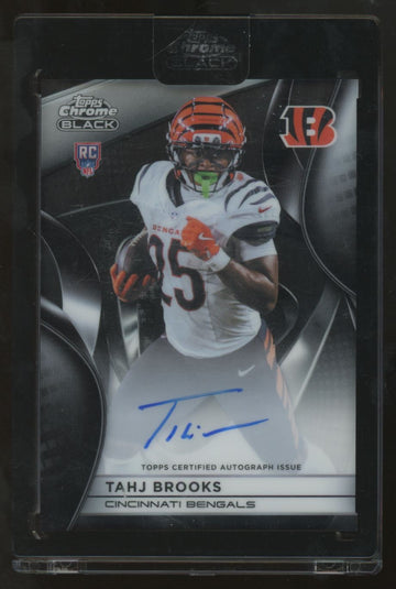 2025 Topps Chrome Black Football Tahj Brooks RC Auto #RAU-TB