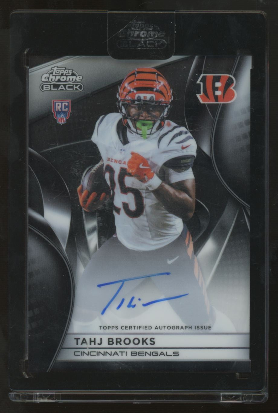2025 Topps Chrome Black Football Tahj Brooks RC Auto #RAU-TB