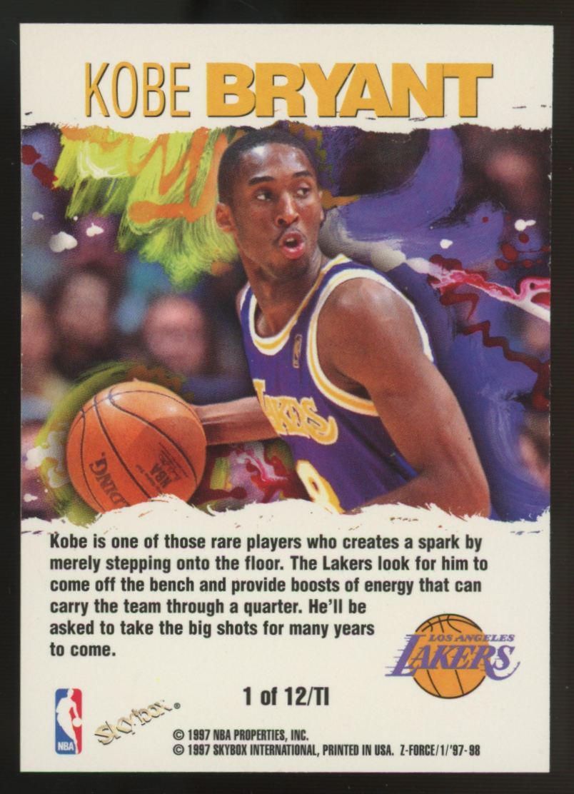 1997-98 Skybox Z Force Kobe Bryant Total Impact #1
