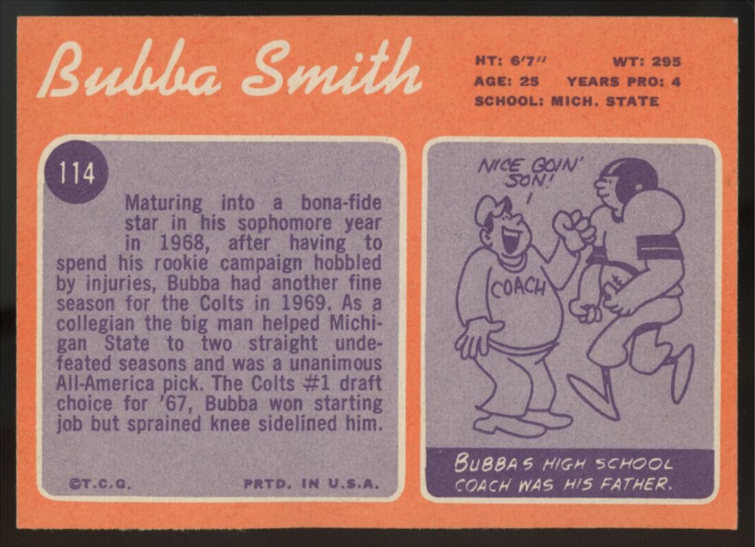 1970 Topps Bubba Smith RC #114 NM