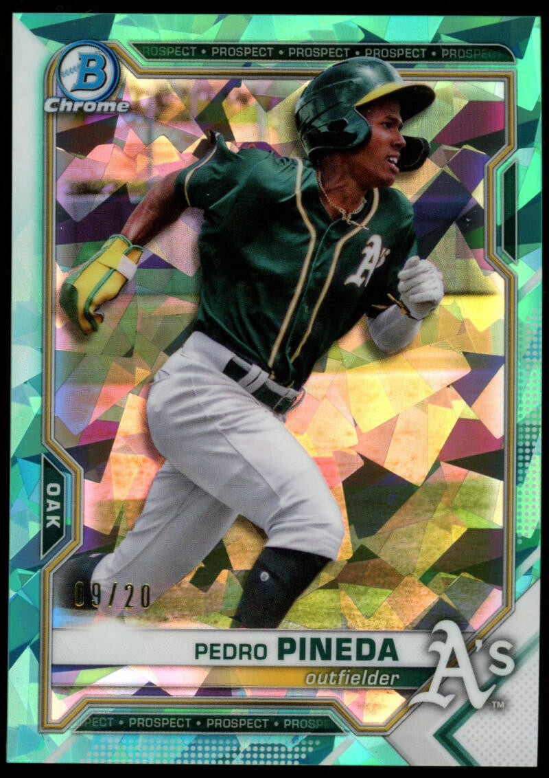 2021 Bowman Chrome Pedro Pineda Aqua Refractor /20 #BDC-65