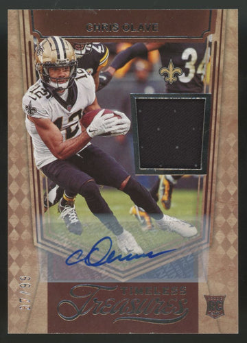 2022 Chronicles Chris Olave RC Timeless Treasures Patch Auto RPA /99 #TT-CHO