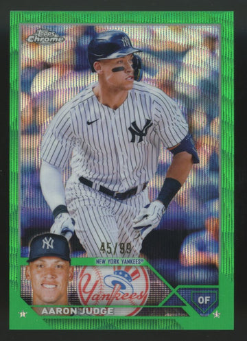 2023 Topps Chrome Aaron Judge Green Wave Refractor /99 #62