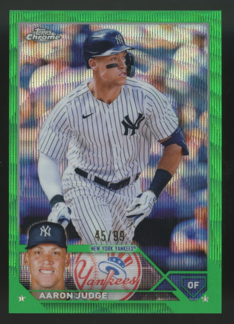 2023 Topps Chrome Aaron Judge Green Wave Refractor /99 #62