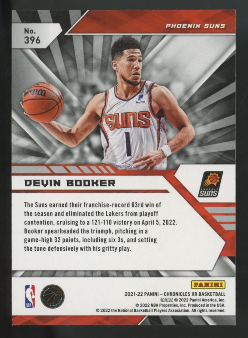 2021-22 Panini Chronicles XR Devin Booker Lucky Envelopes /8 #396