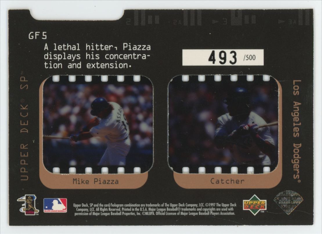 1997 Upper Deck SP Mike Piazza Game Film /500 #GF5