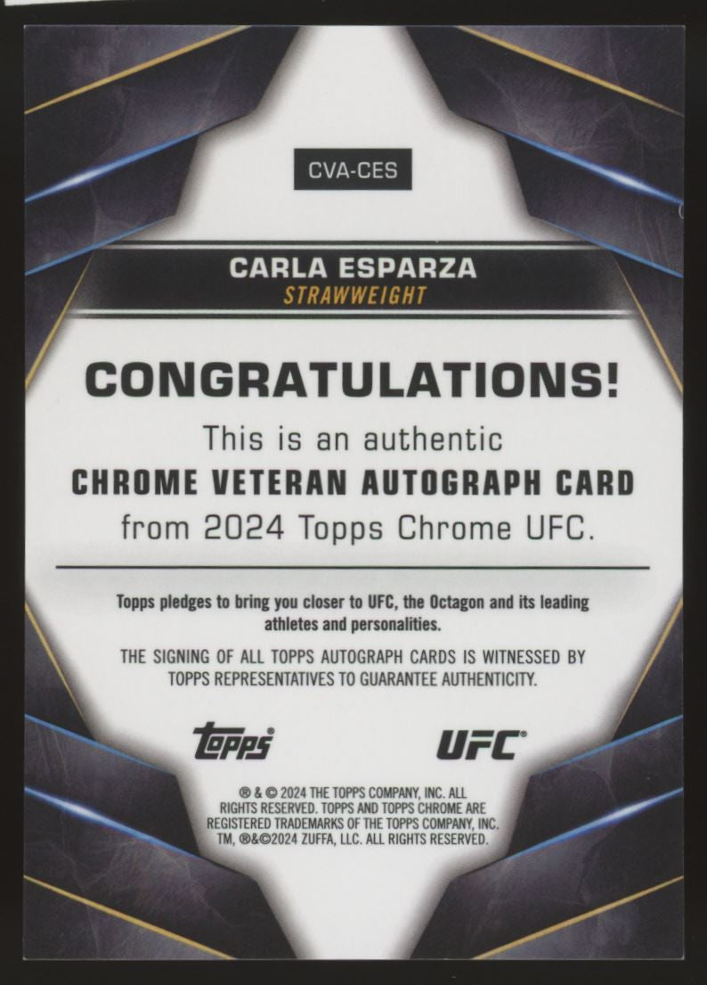 2024 Topps Chrome UFC Carla Esparza Auto Gold /50 #CVA-CES
