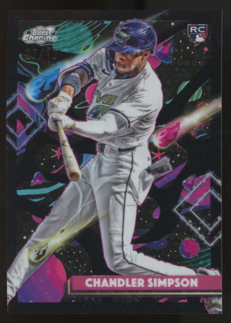 2025 Topps Chrome Cosmic Chandler Simpson RC Lunar Eclipse Refractor /10 #162