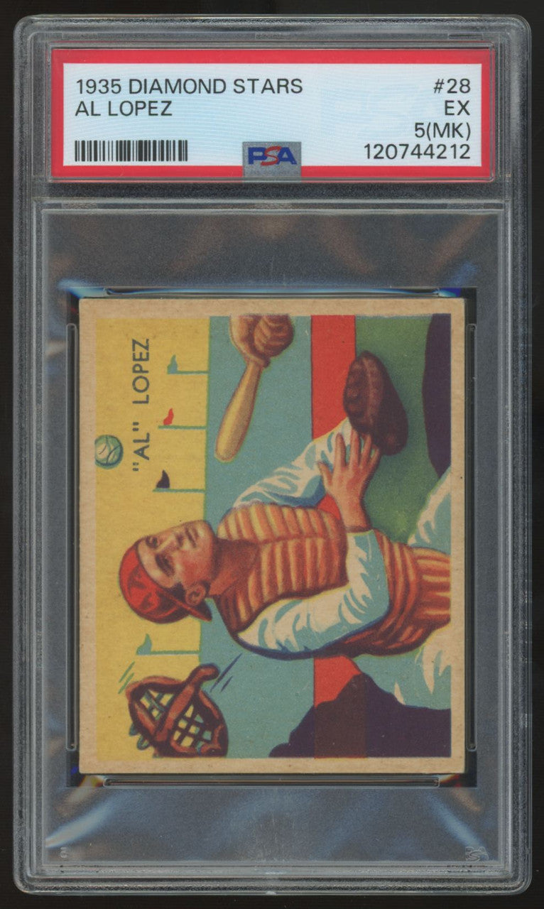1935 Diamond Stars Alphonse "Al" Lopez RC #28 PSA 5 (MK)