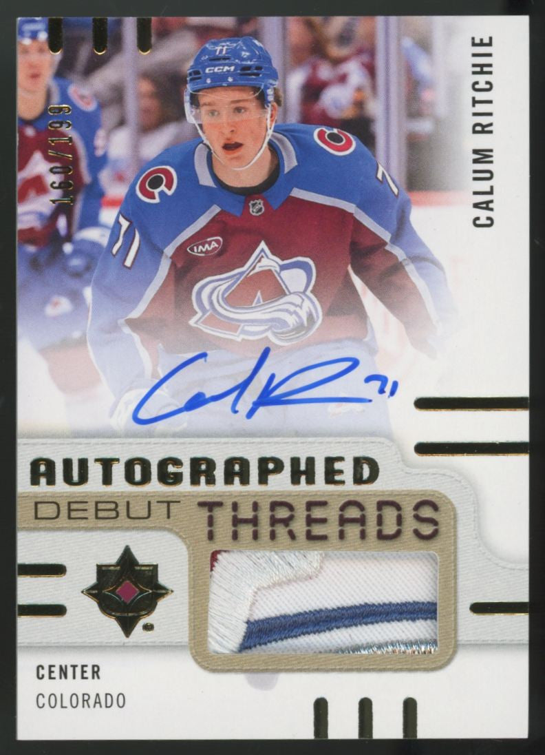 2024-25 Ultimate Collection Calum Ritchie RC Debut Patch Auto RPA /199 #ADT-RC