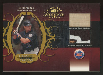 2003 Donruss Timeless Treasures Mike Piazza Classic Combos Dual Patch /25 #CC-25