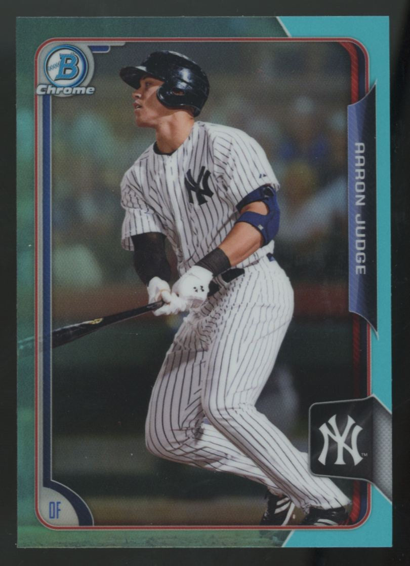 2015 Bowman Draft Aaron Judge Chrome Sky Blue Refractor #150