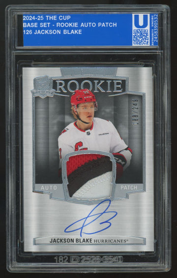 2024-25 Upper Deck The Cup Jackson Blake RC Patch Auto RPA /249 #126