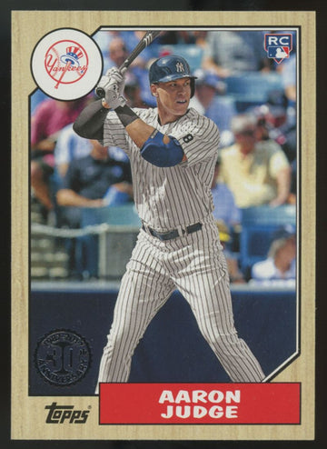 2017 Topps Series One Aaron Judge RC 1987 Variation #87-58 "A"