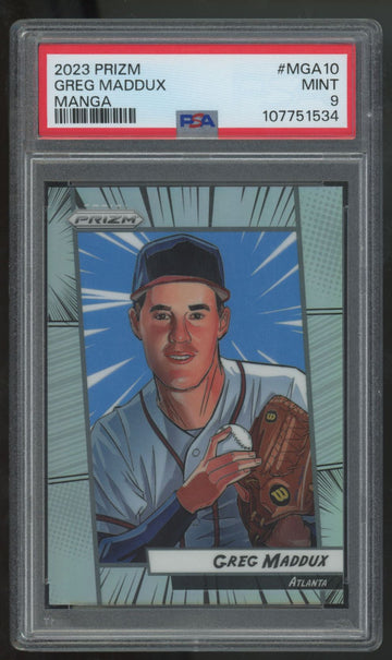 2023 Panini Prizm Greg Maddux Manga SSP #MGA10 PSA 9 *534