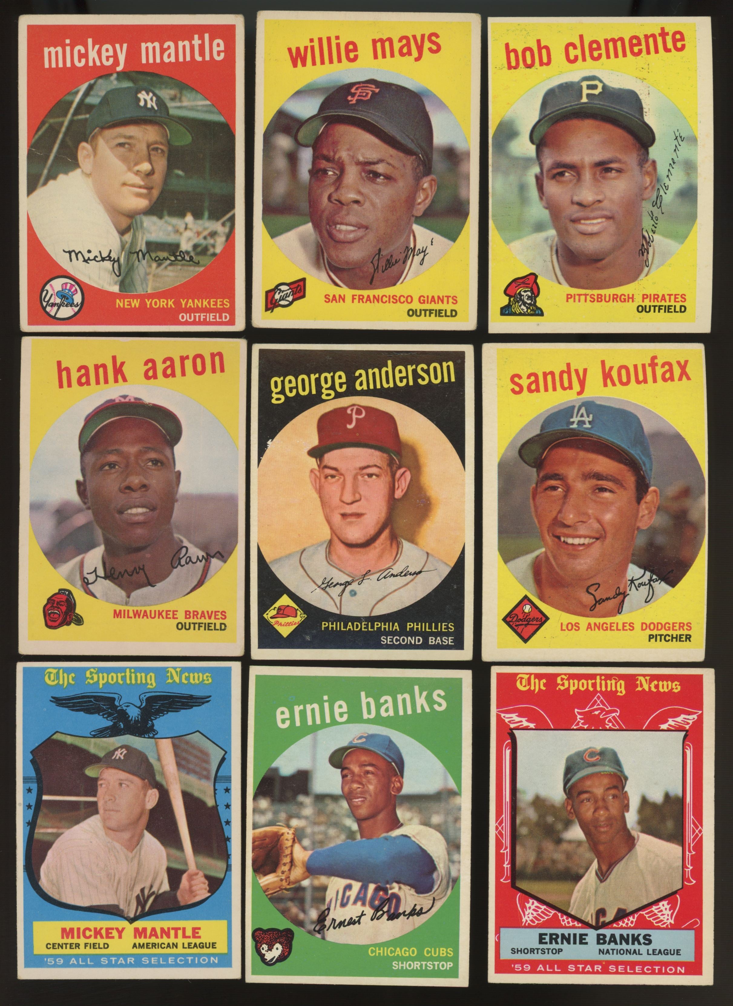 1959 Topps Baseball Complete Set (572) VG-EX w/ Gibson RC PSA 3.5