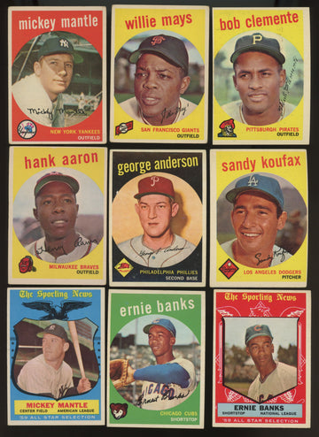 1959 Topps Baseball Complete Set (572) VG-EX w/ Gibson RC PSA 3.5