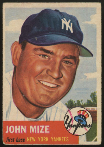 1953 Topps John Mize #77 Poor (Back)