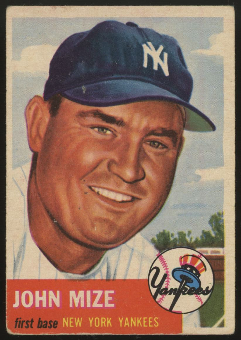 1953 Topps John Mize #77 Poor (Back)