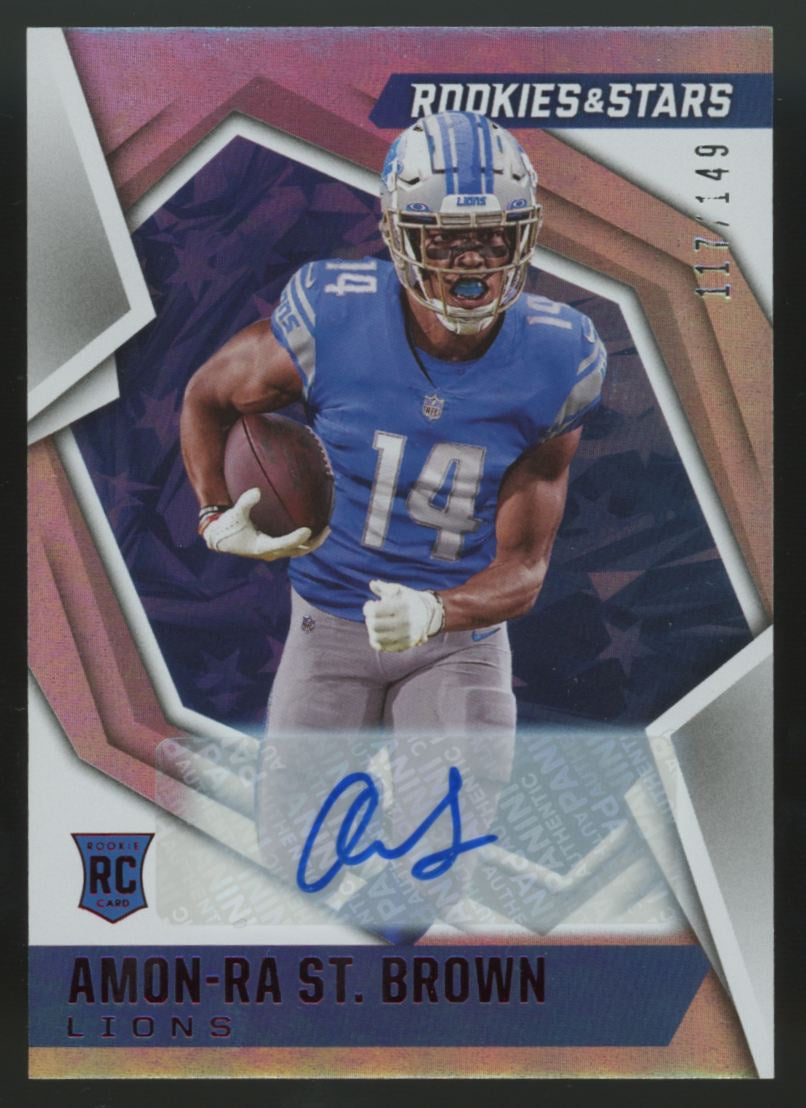 2021 Rookies and Stars Amon-Ra St. Brown RC Auto /149 #128