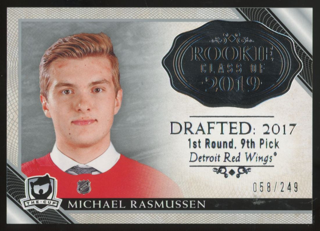 2018-19 Upper Deck The Cup Michael Rasmussen RC Draft Pick /249 #2019-MR