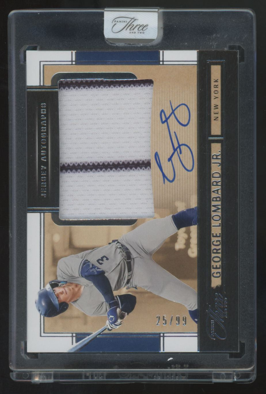 2025 Panini Three & Two George Lombard Jr. Patch Auto /99 #JK-GLJ