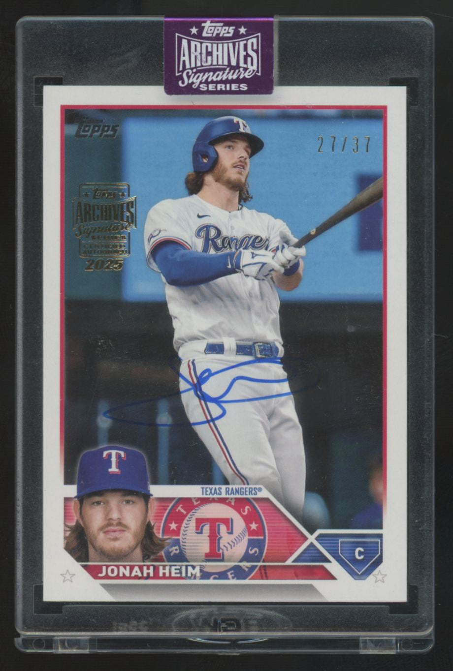 2025 Topps Archives Signature Series Jonah Heim Auto /37 #141