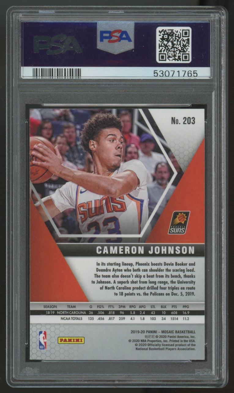 2019/20 Mosaic Cameron Johnson RC #203 PSA 10