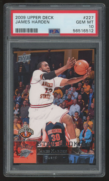 2009-10 Upper Deck James Harden RC Star Rookies #227 PSA 10