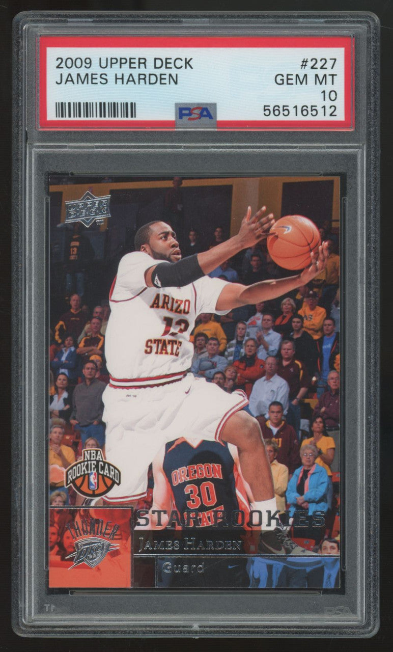 2009-10 Upper Deck James Harden RC Star Rookies #227 PSA 10