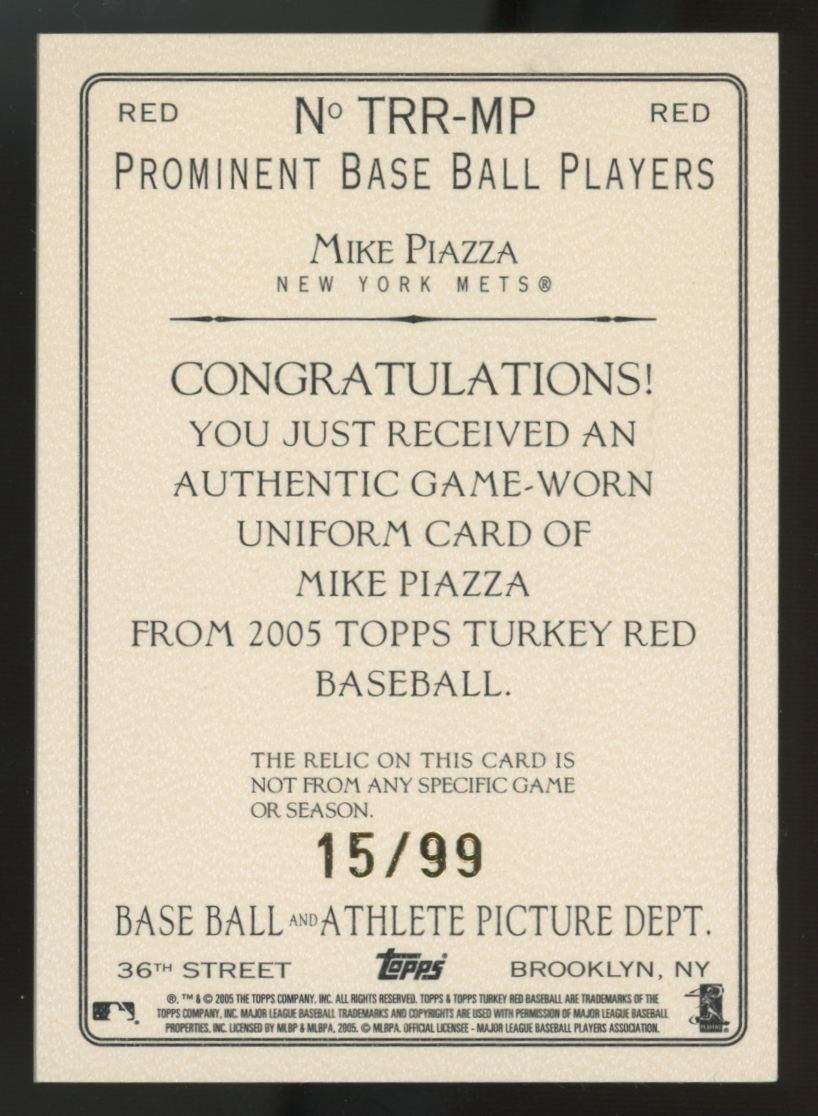 2005 Topps Turkey Red Mike Piazza Red Patch /99 #TRR-MP
