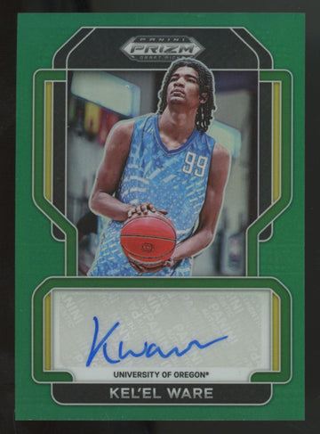 2022-23 Panini Prizm Draft Kel'el Ware Green Freshman Auto #FS-KEL