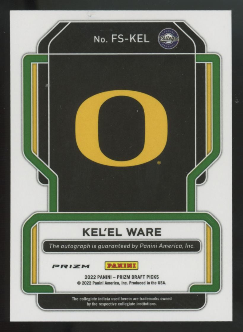 2022-23 Panini Prizm Draft Kel'el Ware Green Freshman Auto #FS-KEL