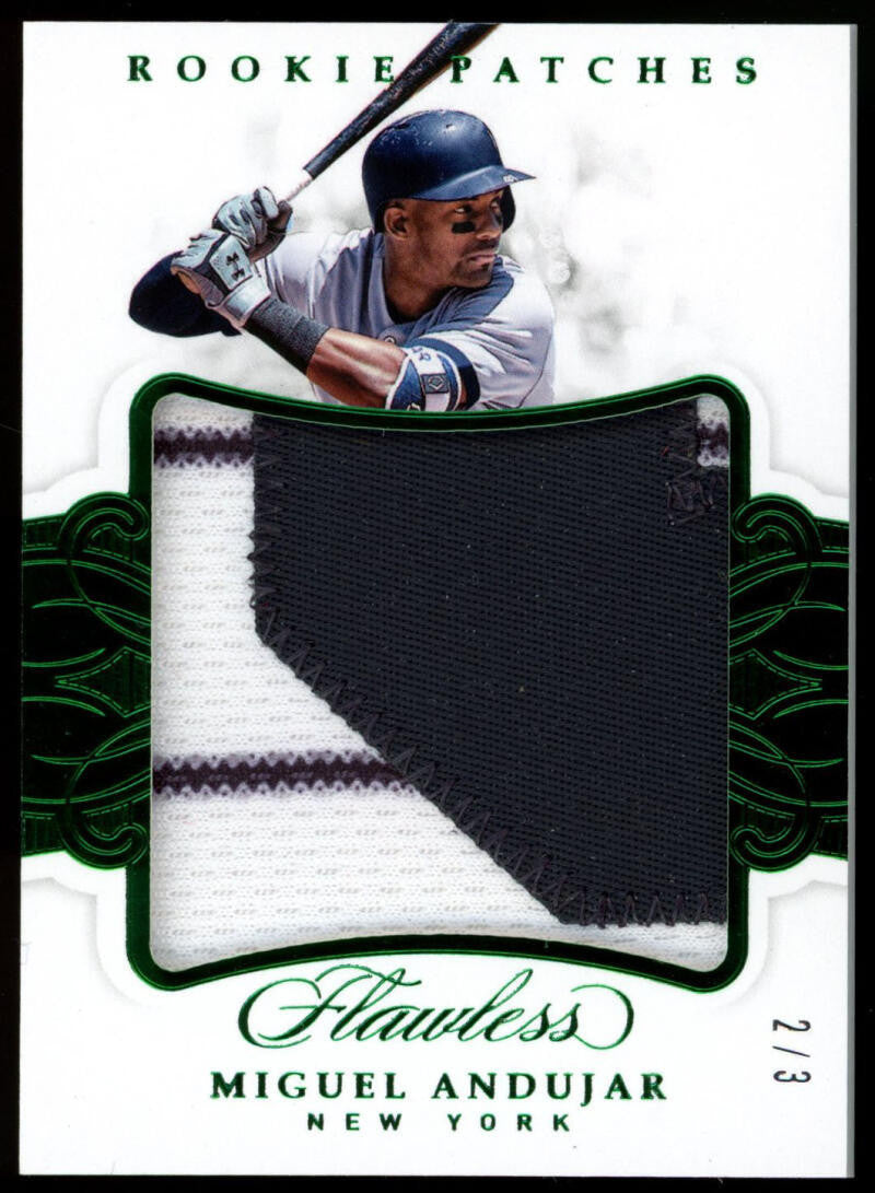 2018 Panini Flawless Miguel Andujar Green Jumbo Patch RC /3 #RP-MA