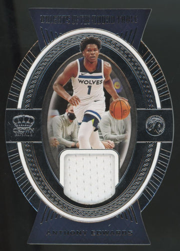 2020-21 Crown Royale Anthony Edwards Knights Of The Round Table Die-Cut Patch