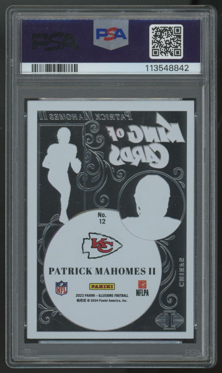 2023 Panini Illusions Patrick Mahomes II King Of Cards #12 PSA 9