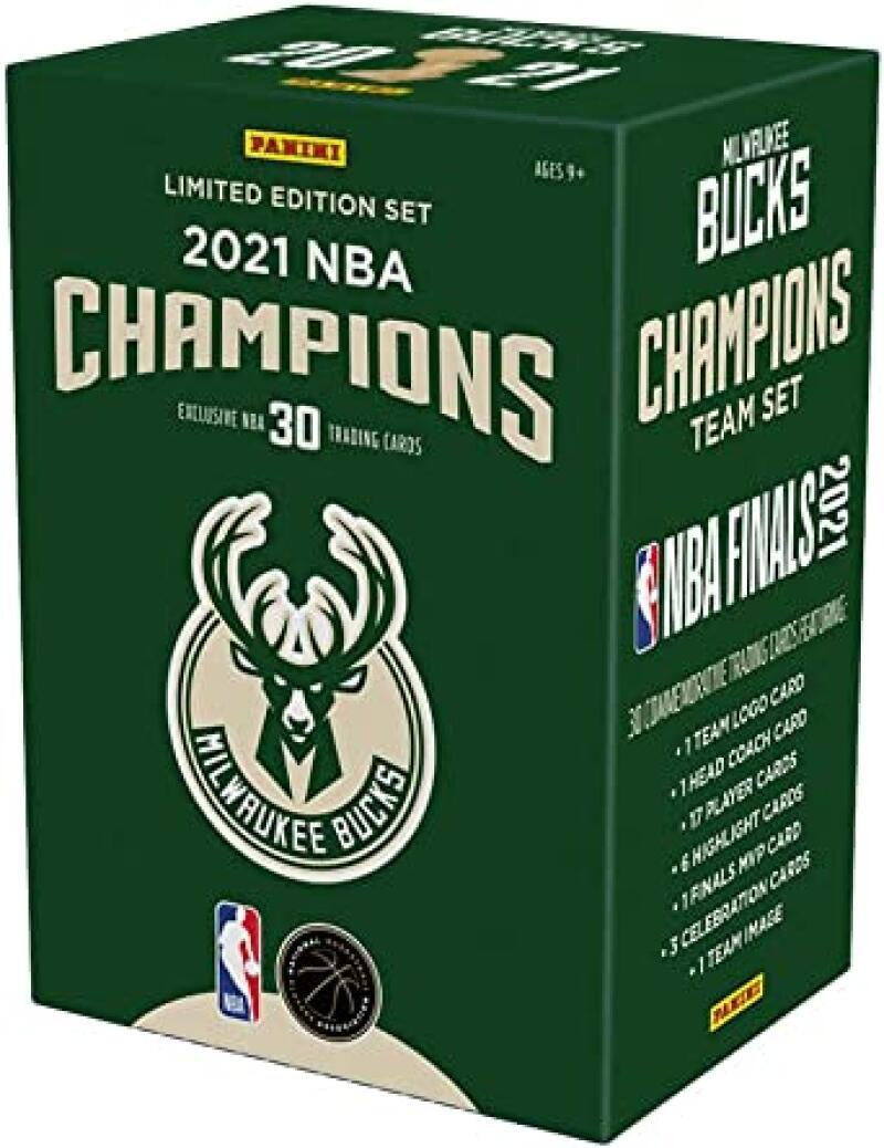2021 Panini Milwaukee Bucks NBA Champions Team Set blaster
