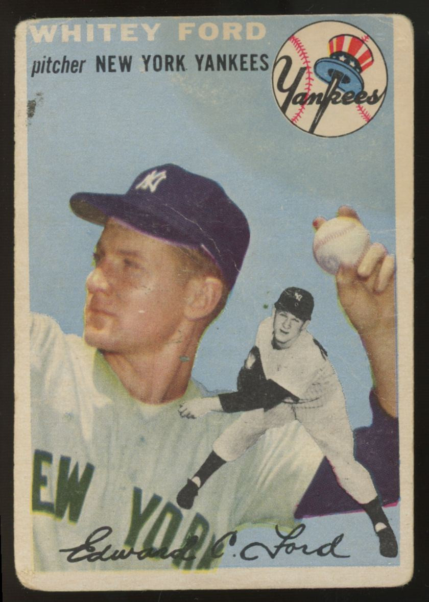1954 Topps Whitey Ford #37 Poor (Back)