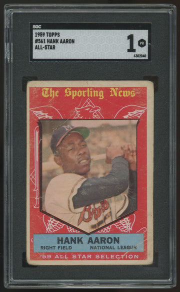 1959 Topps Hank Aaron All Star #561 SGC 1 *040