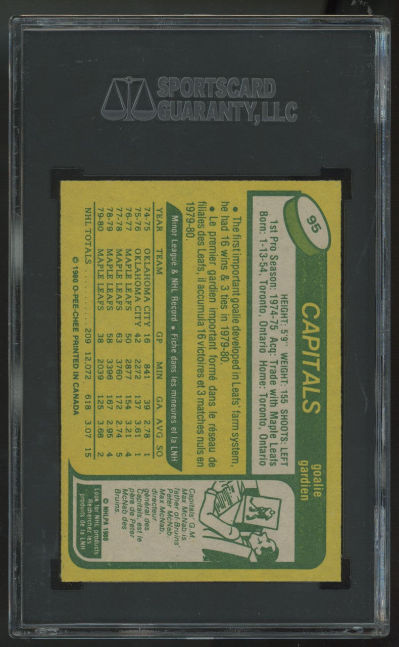 1980-81 O-Pee-Chee Mike Palmateer #95 SGC 9