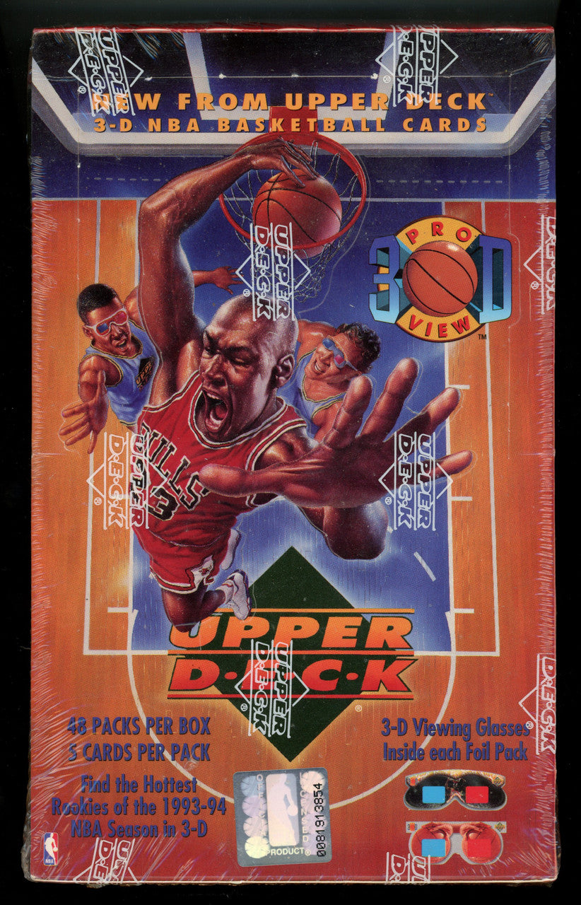 1993/94 Upper Deck 3-D Pro View Basketball Box Factory Sealed 48 Packs